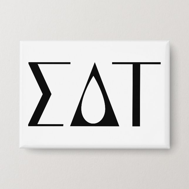 Sigma Delta Tau Sorority Greek Letters Logo Button (Front)