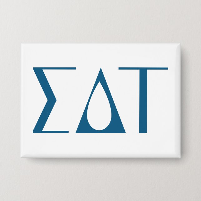 Sigma Delta Tau Sorority Greek Letters Logo Button (Front)