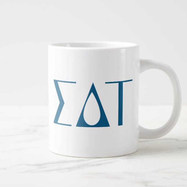 Sigma Delta Tau Sorority Greek Letters Logo Giant Coffee Mug (Right)