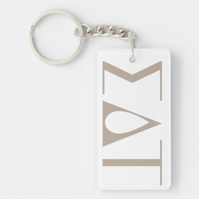 Sigma Delta Tau Sorority Greek Letters Logo Keychain (Front)