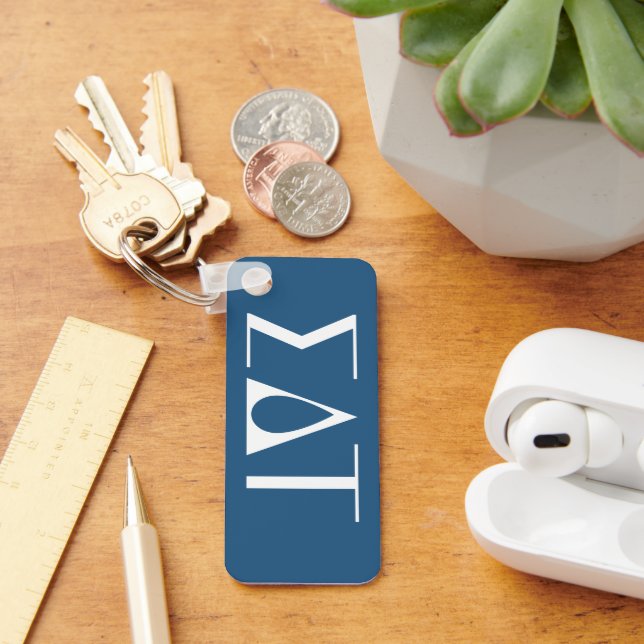 Sigma Delta Tau Sorority Greek Letters Logo Keychain (Desk)