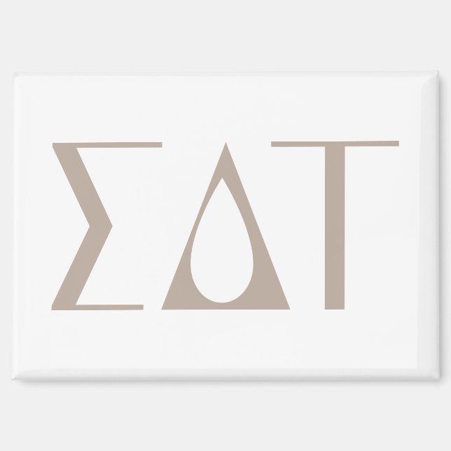 Sigma Delta Tau Sorority Greek Letters Logo Magnet (Front)