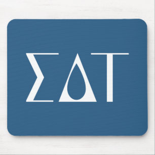 Sigma Delta Tau Sorority Greek Letters Logo Mouse Pad