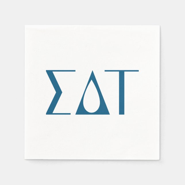 Sigma Delta Tau Sorority Greek Letters Logo Napkins (Front)