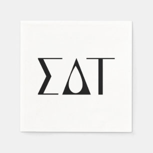 Sigma Delta Tau Sorority Greek Letters Logo Napkins
