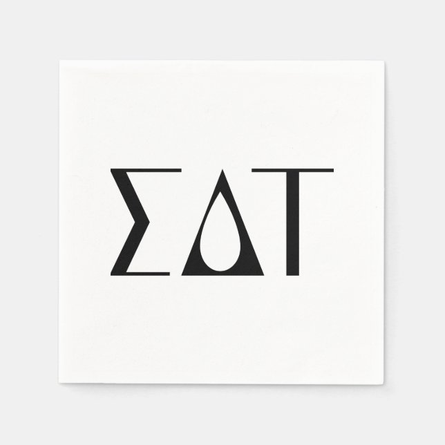 Sigma Delta Tau Sorority Greek Letters Logo Napkins (Front)