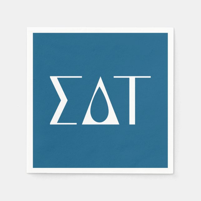 Sigma Delta Tau Sorority Greek Letters Logo Napkins (Front)