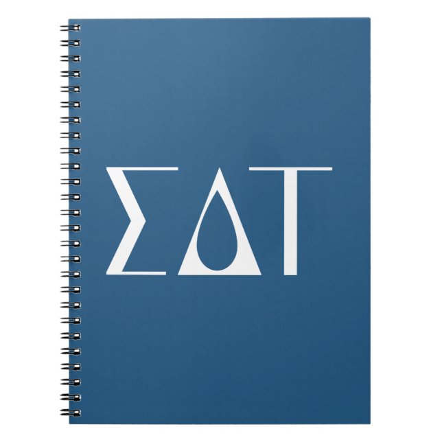 Sigma Delta Tau Sorority Greek Letters Logo Notebook (Front)