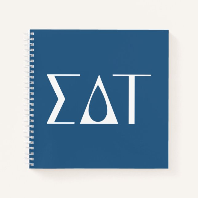 Sigma Delta Tau Sorority Greek Letters Logo Notebook (Front)