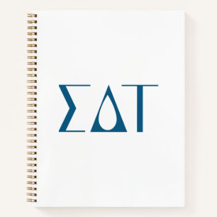 Sigma Delta Tau Sorority Greek Letters Logo Notebook