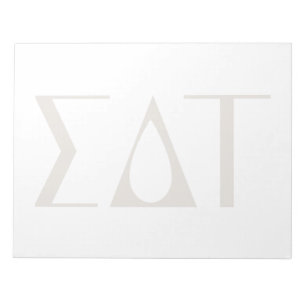 Sigma Delta Tau Sorority Greek Letters Logo Notepad