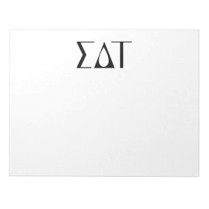 Sigma Delta Tau Sorority Greek Letters Logo Notepad