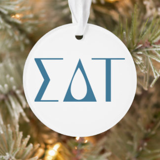 Sigma Delta Tau Sorority Greek Letters Logo Ornament
