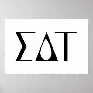 Sigma Delta Tau Sorority Greek Letters Logo Poster
