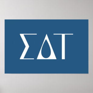 Sigma Delta Tau Sorority Greek Letters Logo Poster