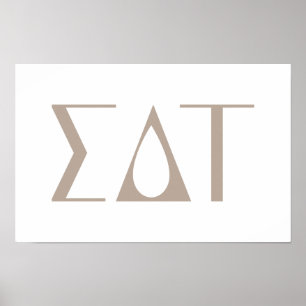 Sigma Delta Tau Sorority Greek Letters Logo Poster