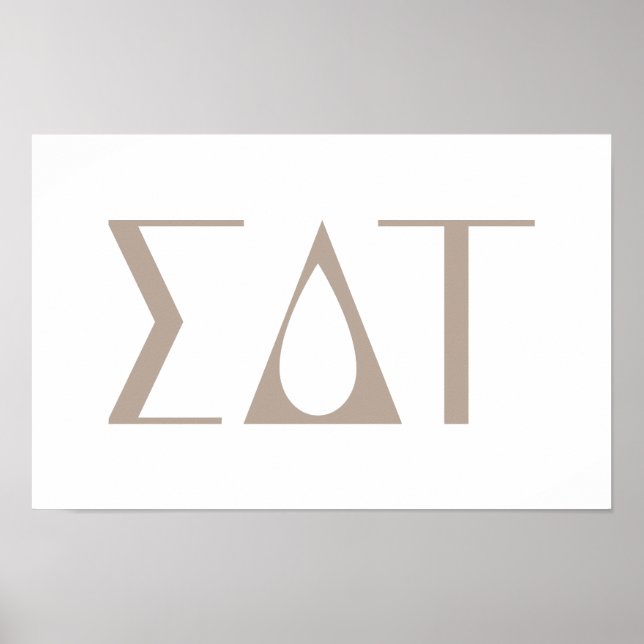 Sigma Delta Tau Sorority Greek Letters Logo Poster (Front)