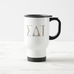 Sigma Delta Tau Sorority Greek Letters Logo Travel Mug