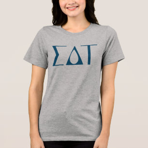 Sigma Delta Tau Sorority Greek Letters Logo Tri-Blend Shirt