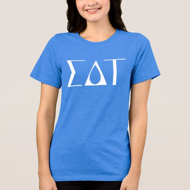 Sigma Delta Tau Sorority Greek Letters Logo Tri-Blend Shirt (Front)