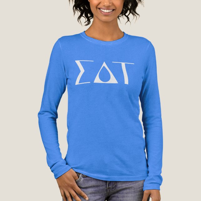 Sigma Delta Tau Sorority Greek Letters Logo Tri-Blend Shirt (Front)
