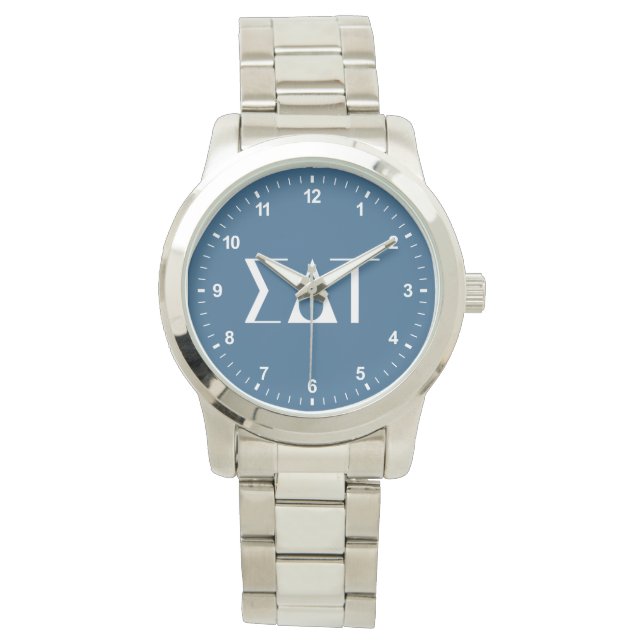 Sigma Delta Tau Sorority Greek Letters Logo Watch (Front)