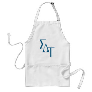Sigma Delta Tau Sorority Greek Letters Teardrop Adult Apron