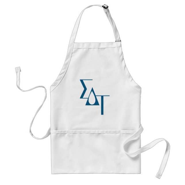 Sigma Delta Tau Sorority Greek Letters Teardrop Adult Apron (Front)