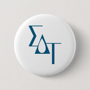 Sigma Delta Tau Sorority Greek Letters Teardrop Button