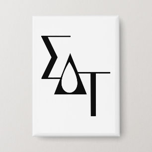 Sigma Delta Tau Sorority Greek Letters Teardrop Button