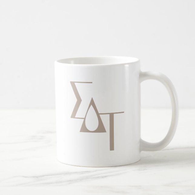 Sigma Delta Tau Sorority Greek Letters Teardrop Coffee Mug (Right)
