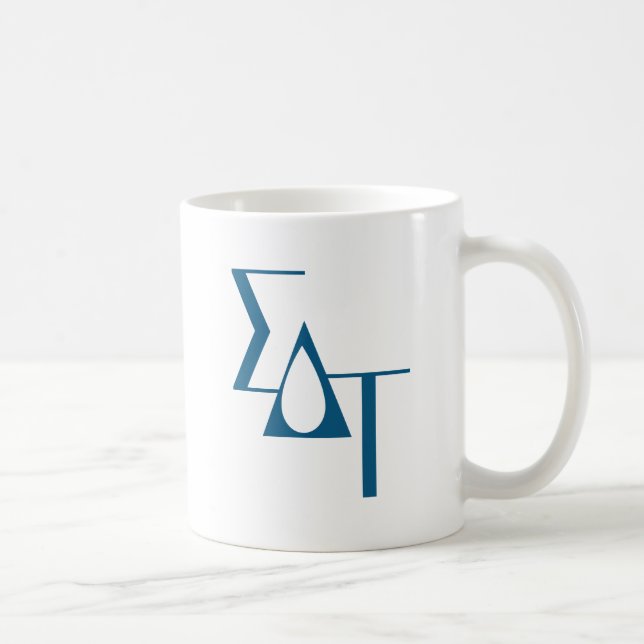 Sigma Delta Tau Sorority Greek Letters Teardrop Coffee Mug (Right)