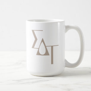 Sigma Delta Tau Sorority Greek Letters Teardrop Coffee Mug