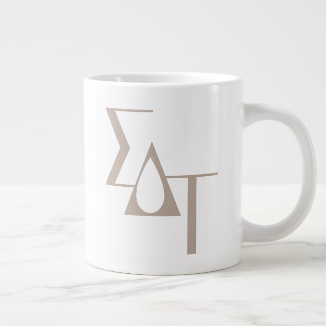 Sigma Delta Tau Sorority Greek Letters Teardrop Giant Coffee Mug (Right)