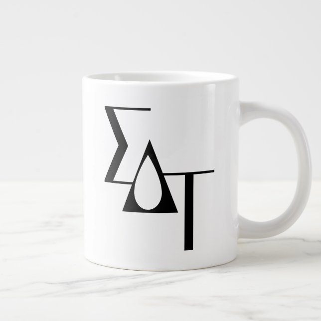 Sigma Delta Tau Sorority Greek Letters Teardrop Giant Coffee Mug (Right)