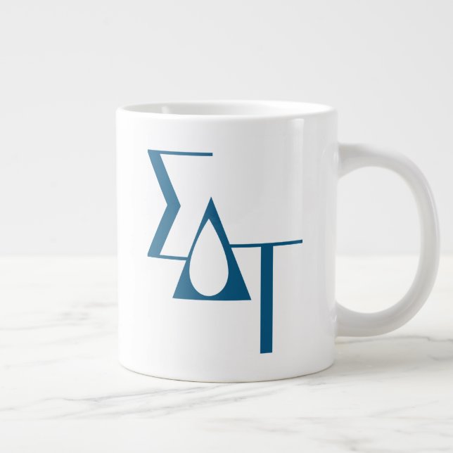 Sigma Delta Tau Sorority Greek Letters Teardrop Giant Coffee Mug (Right)