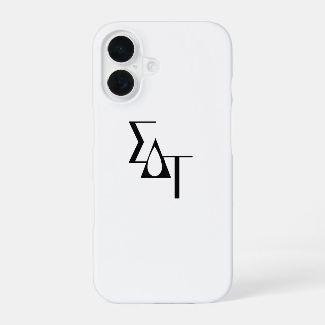 Sigma Delta Tau Sorority Greek Letters Teardrop iPhone Case (Back)