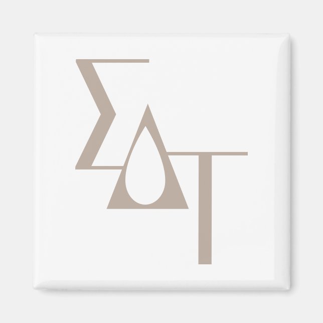 Sigma Delta Tau Sorority Greek Letters Teardrop Magnet (Front)