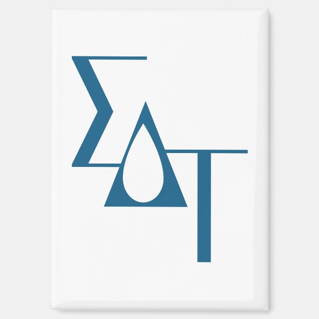 Sigma Delta Tau Sorority Greek Letters Teardrop Magnet (Front)