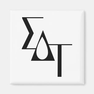 Sigma Delta Tau Sorority Greek Letters Teardrop Magnet