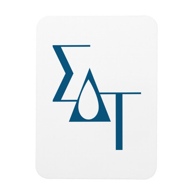 Sigma Delta Tau Sorority Greek Letters Teardrop Magnet (Vertical)