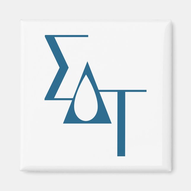 Sigma Delta Tau Sorority Greek Letters Teardrop Magnet (Front)