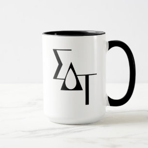 Sigma Delta Tau Sorority Greek Letters Teardrop Mug