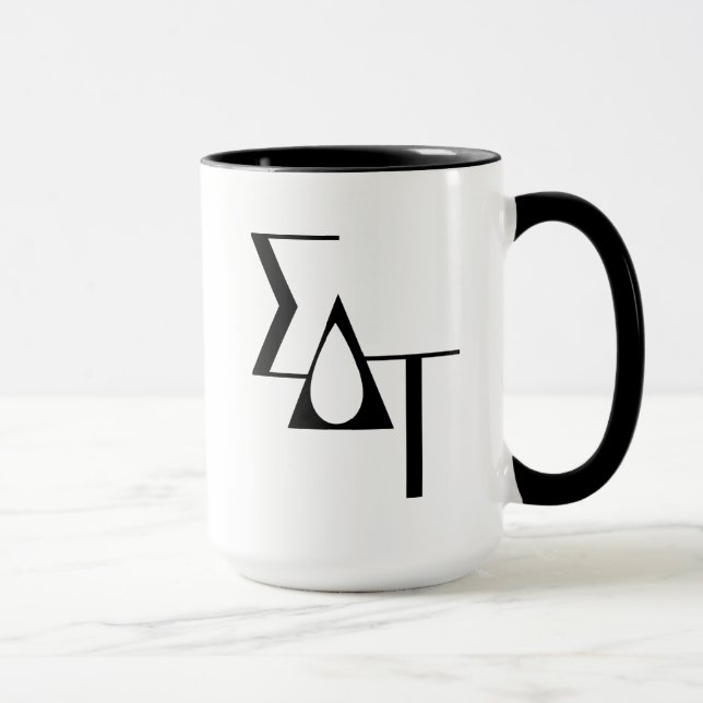 Sigma Delta Tau Sorority Greek Letters Teardrop Mug (Right)