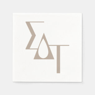 Sigma Delta Tau Sorority Greek Letters Teardrop Napkins