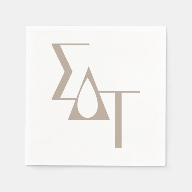Sigma Delta Tau Sorority Greek Letters Teardrop Napkins (Front)