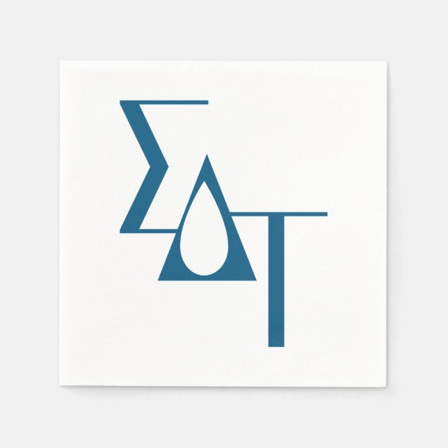 Sigma Delta Tau Sorority Greek Letters Teardrop Napkins (Front)