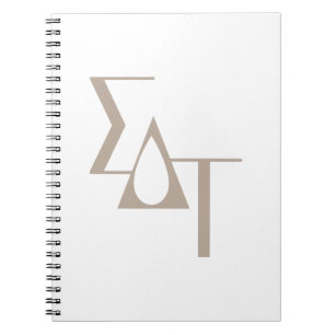 Sigma Delta Tau Sorority Greek Letters Teardrop Notebook