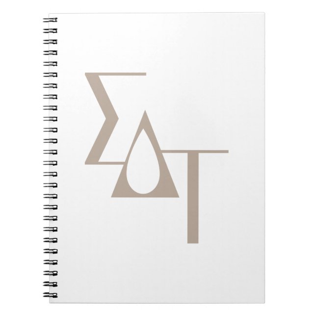 Sigma Delta Tau Sorority Greek Letters Teardrop Notebook (Front)