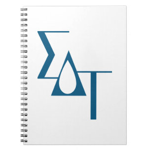 Sigma Delta Tau Sorority Greek Letters Teardrop Notebook